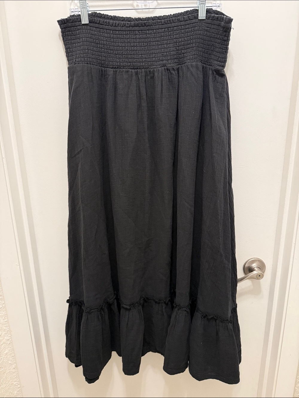 Quince 100% Organic Cotton Gauze Smocked Maxi Skirt - Picture 2 of 4